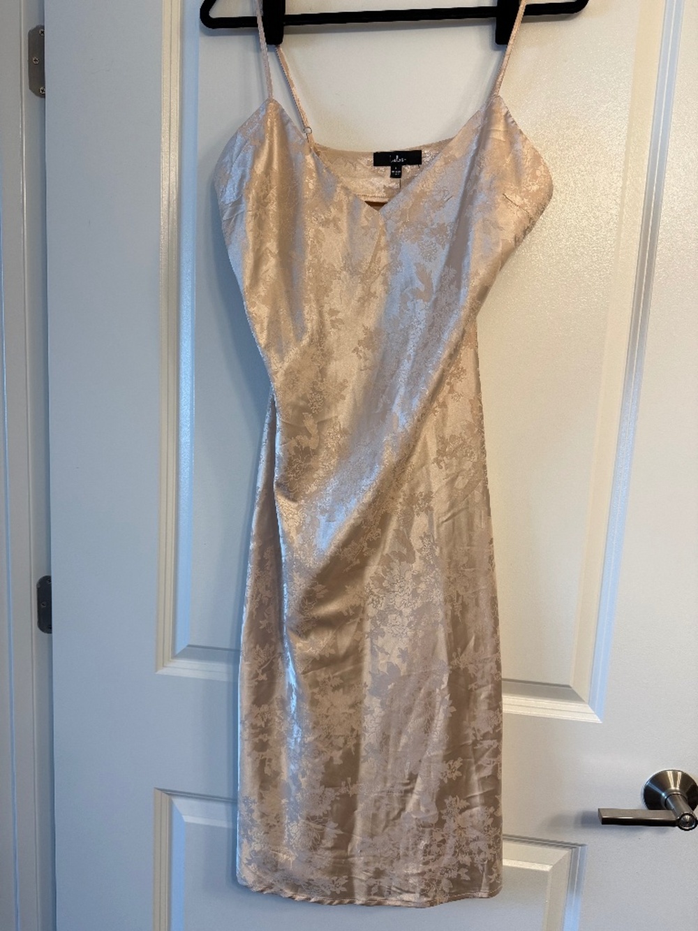 NWT Lulus Floral Pattern Gold Slipdress